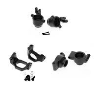 JYYTERD Pièces Voiture RC pour Traxxas pour Maxx pour Widemaxx 1/10 Blocs Direction Métal De roulettes Moyeux en C pour Porte-essieux 8937 8932 8952 Pièces Voiture RC(Black,Set)