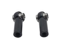 JYYTERD RC Barre de Direction Fil Positif De Mise À Niveau en Métal, 2 Pièces, Longueur 18mm, Trou 3mm, Épaisseur 7mm, Biellette Direction, Boucle Bille pour Voiture RC(Black)