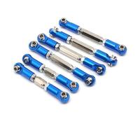 JYYTERD RC Barre de Direction pour Arrma pour Senton pour Granite pour Mega 550 1/10 RC Pièces De Voiture Biellettes Direction Réglables en Métal Tendeurs Liens d'orteil Ensemble Liaison(Blue)