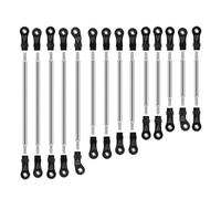 JYYTERD RC Barre de Direction pour Traxxas pour TRX6 G63 1/10 RC, Pièces De Mise À Niveau Voiture sur Chenilles, 14 Maillons en Acier, Tige Traction, Kit Non Assemblé