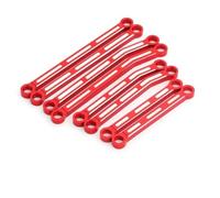 JYYTERD RC Barre de Direction pour Traxxas TRX4M pour Defender pour 1/18 RC Modèle De Chenille Pièces Mise À Niveau Kit Biellette Liaison en Métal Tige Voiture(Red)
