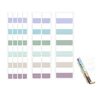 JYYWTSI 420 Marque-pages adhésifs, onglets, marque-pages fluorescents 28×45 mm, 28×25 mm, 28×12 mm, fiches adhésives, notes autocollantes Morandi avec pince à épiler pour le bureau et l'école