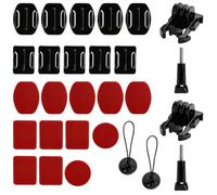 JYYWTSI Lot de 24 supports de casque, coussinets adhésifs pour caméra d'action avec support adhésif plat incurvé, accessoires compatibles avec GoPro Hero DJI Osmo Max Session et Insta 360