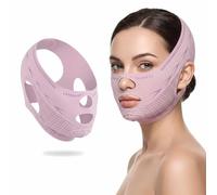 JYYWTSI Masque facial en V - Double menton - Soulage l'apnée du sommeil - Sangle en V réglable - Pour double menton et peau du visage affaissée