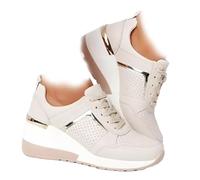 jyyyou Chaussures avec Soutien De La Voûte Plantaire Orthopédiques, Chaussures De Marche pour Soutien De La Voûte Plantaire pour Femmes, Baskets De Mode Orthopédiques, Chaussures De Tennis (Beige,41)