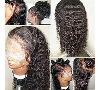 JYZ Perruque birmane en cheveux humains bouclés avec dentelle frontale 13 x 4 densité 150 % HD sans colle pré-épilée avec des cheveux de bébé 50,8 cm