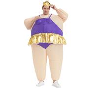 JYZCOS Costume de ballerine gonflable pour adulte - Costume amusant pour Halloween, violet, Large