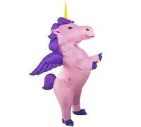 JYZCOS Costume gonflable de fête licorne (volant, rose, grand)