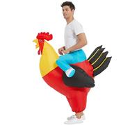 JYZCOS Déguisement de coq gonflable pour Halloween