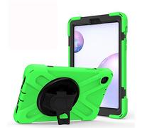 JZ 360 Degrees Kickstand Coque Cover Compatible with Samsung Galaxy Tab A 8.4 2020 (SM-T307) Stand Coque with Wrist Strap and Shoulder Strap - Green