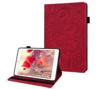 JZ Cattle Stripe Design Tablet Wallet Coque pour for Samsung Galaxy Tab A 10.1 inch 2016 (SM-T580/SM-T585) Case - Red