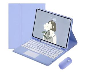 JZ Clavier Tactile magnétique combiné Cas pour iPad Pro 11 inch（4th/3rd/2nd/1st Case avec Clavier Cover et Souris (Stylo Non Inclus) for iPad Pro 11 inch（2022/2021/2020/2018 - Violet