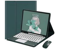 JZ Clavier Tactile magnétique combiné Cas pour iPad Pro 12.9 inch（6th/5th/4th/3rd Case avec Clavier Cover et Souris (Stylo Non Inclus) for iPad Pro 12.9 inch（2022/2021/2020/2018 - Dark Green