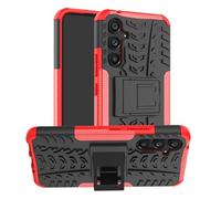 JZ Design de Motif de Pneu Cas pour Samsung Galaxy a54 5G Case Support Pliable PC + TPU blindé 2 en 1, Gaine de Protection antichute Robuste renforcée pour Tout Le Corps Red