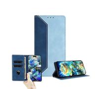 JZ Dual-Tone Flip Portefeuille Cas pour OnePlus Nord N30 / Nord CE 3 Lite,RFID Bloquer PU Cuir Couverture avec fenêtre Carte & Fonction Stand - Dark Blue&Blue