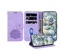 JZ Embossed Lotus Leather Wallet Cover pour OnePlus Nord 3 / Ace 2V Affaire avec Porte-Carte & Kickstand - Violet