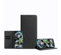 JZ Étui Portefeuille à Rabat en Cuir pour HMD Pulse/Plus/Pro, Blocage RFID, béquille, emplacements pour Cartes, Coque de Protection pour Femme et Fille - Black