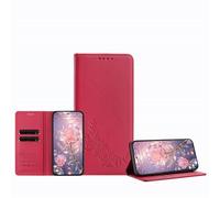 JZ Étui portefeuille à rabat en cuir pour OnePlus 13T/13S 5G, blocage RFID, béquille, emplacements pour cartes, coque de protection pour femme et fille, rouge