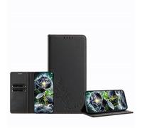 JZ Étui portefeuille à rabat en cuir pour TCL 50/50 Pro/60XE NxtPaper, blocage RFID, béquille, emplacements pour cartes, coque de protection pour femme et fille, noir