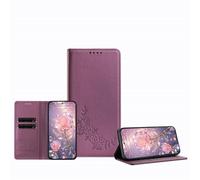 JZ Étui portefeuille à rabat en cuir pour TCL 60 SE NxtPaper, blocage RFID, béquille, emplacements pour cartes, coque de protection pour femme et fille, violet