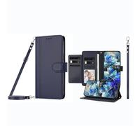 JZ Étui portefeuille pour Mi Poco M7/C75/14R/A3 Pro/A4RedMi 14C avec 9 emplacements pour cartes, fenêtre photo, étui à rabat en cuir de qualité supérieure avec béquille, sac à bandoulière, dragonne et