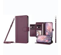 JZ Étui portefeuille pour TCL 60 NxtPaper avec 9 emplacements pour cartes, fenêtre photo, étui à rabat en cuir de qualité supérieure avec béquille, sac à main pour téléphone, lanière réglable et