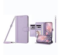 JZ Étui portefeuille pour Xiaomi Poco M6 / M6 Plus/Redmi 13/13X avec 9 emplacements pour cartes et fenêtre photo, étui à rabat en cuir de qualité supérieure avec béquille, sac à bandoulière, dragonne
