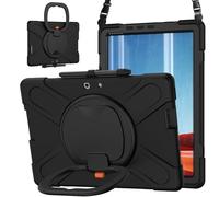 JZ Étui pour Microsoft Surface Pro X 13 inch, résistant Anti-Choc Heavy Duty avec Support Rotatif 360°, poignée et bandoulière - Mint Green