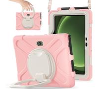 JZ Étui pour Samsung Galaxy Tab Active / Active4 / Active5 Pro, résistant Anti-Choc Heavy Duty avec Support Rotatif 360°, poignée et bandoulière - Pink
