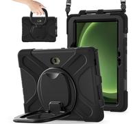JZ Étui pour Samsung Galaxy Tab Active / Active4 / Active5 Pro, résistant Anti-Choc Heavy Duty avec Support Rotatif 360°, poignée et bandoulière - Black