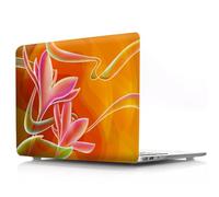 JZ Flower Series Design Crystal Hard Shell Cas pour MacBook Pro 14 inch M4 M3 M2 M1 A3112 A3185 A3401 A2918 A2992 A2779 A2442,Anti-Slip,Ultra Thin & Lightweight Protective Cas - Red Florals