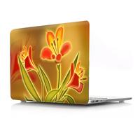 JZ Flower Series Hard Shell Cas Cover pour MacBook Pro 16 inch Cas (A2141, 2020-2019 Release),Pads antidérapants, étui Protecteur Ultra Mince et léger - Gold Florals