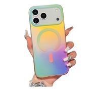 JZ Ink Wash Magnetic Cas pour iPhone 17 Pro- Couverture Compatible avec Aimant Fort PC + TPU Mince, Protection Contre Les Chocs -Yellow