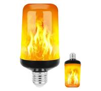 JZ LED Ampoule de flamme,E26 Standard Base Flame Bulb,5W Flame Bulb Party Bulb Lights,Upside Down Effect,Éclairage incendie à flamme à économie d'énergie intérieur/extérieur (2 PCS)