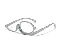 JZ Lunettes de maquillage 2X avec lentille rotative - Lunettes de lecture HD pour femmes, adaptées au maquillage, à l'artisanat et au travail de rapprochement (Silver 2.5)