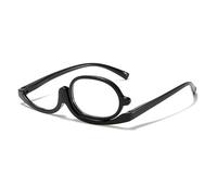 JZ Lunettes de maquillage 2X avec lentille rotative - Lunettes de lecture HD pour femmes, adaptées au maquillage, à l'artisanat et au travail de rapprochement (Black 4.0)