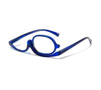 JZ Lunettes de maquillage 2X avec lentille rotative - Lunettes de lecture HD pour femmes, adaptées au maquillage, à l'artisanat et au travail de rapprochement (Blue 4.0)