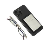 JZ Lunettes presbytes pliables anti-lumière bleue portables, étui support téléphone, modèle léger compact homme femme (Silver 3.5)