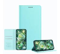 JZ Luxury Leather Wallet Affaire with Bloquage RFID & Magnetic Closure, Shockproof Protective Cover pour Samsung Galaxy S26 Ultra (Business Style) - Mint Green