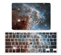 JZ Nebula Starry Sky Cas pour MacBook Pro (13-inch with M1/M2,2016-2022, Thunderbolt 3 Ports, Models: A2338/A2289/A2251/A2159/A1706/A1708/A1989) Coque de Cerveau avec étui Clavier Gratuit - E