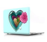 JZ pour MacBook Pro 14 inch Cas M4 M3 M2 M1 A3112 A3185 A3401 A2918 A2992 A2779 A2442 - Creative Painting,Pads antidérapants, étui Protecteur Ultra Mince et léger - Love Rose