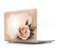 JZ pour MacBook Pro 14 inch Cas M4 M3 M2 M1 A3112 A3185 A3401 A2918 A2992 A2779 A2442 - Creative Painting,Pads antidérapants, étui Protecteur Ultra Mince et léger - Pink Rose