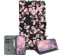 JZ pour OnePlus 10R / Ace Crystal Texture Case, Portefeuille en Cuir PU Peint à la Main Couverture avec Kickstand & Fentes pour Cartes - Plum Blossom