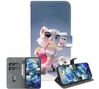 JZ pour Xiaomi 12T / 12T Pro/RedMi K50 Ultra Cas, Texture de Cristal Peint à la Main Portefeuille Cas avec Porte-Cartes & Kickstand - Fashion Tiger