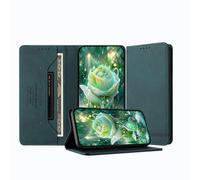 JZ Premium Magnetic Flip Wallet Case pour OnePlus 10T 5G Case Bloquage RFID, résistant aux Chocs, Compatible avec la Charge sans Fil - Green