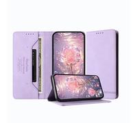 JZ Premium Magnetic Flip Wallet Case pour TCL 60 SE NxtPaper Case Bloquage RFID, résistant aux Chocs, Compatible avec la Charge sans Fil - Purple