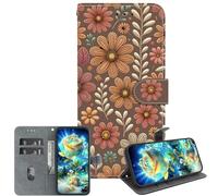 JZ PU Leather Cas pour OnePlus Nord 3 / Ace 2V Wallet Cover,Modèle Peint de Texture de Cristal Fait à la Main avec Porte-Cartes- Flower Clusters
