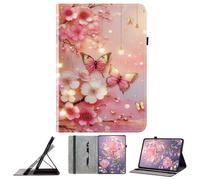 JZ PU Leather Crystal Pattern Wallet Cas pour iPad 10.2 in 2019 2020 2021 (7th,8th,9th) / iPad Air 10.5 in 2019 (3rd) Stand Protective Flip Cover - Lantern Butterfly