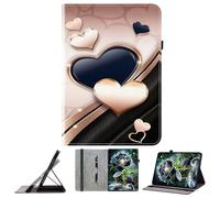 JZ PU Leather Crystal Pattern Wallet Cas pour Nokia T21 10.4 inch Stand Protective Flip Cover - Love
