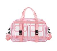 JZ Sac à bandoulière en PVC transparent résistant à l'eau, multi-compartiments, conforme aux normes du stade, sac à bandoulière transparent pour événements et usage quotidien